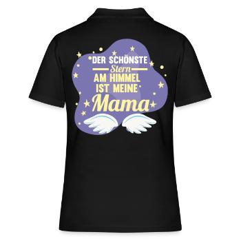 Mutter Tochter Sohn Mama - Frauen Polo Shirt - Schwarz - Hinten - Ailine (174cm)
