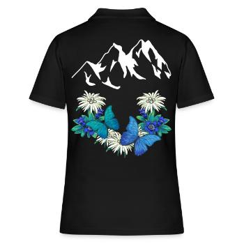 Autriche Suisse Dolomites Salzbourg Tyrol du Sud Alm - Polo Femme - noir - Dos - Ailine (174cm)