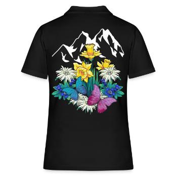 Autriche Tyrol printemps Nature Amoureux de la nature Alm - Polo Femme - noir - Dos - Ailine (174cm)