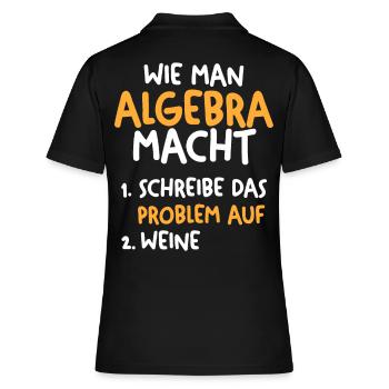 Mathematik Mathe Rechnen Algebra - Frauen Polo Shirt - Schwarz - Hinten - Ailine (174cm)