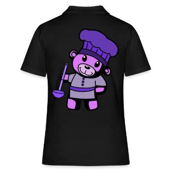 Hobby Chef Cuisine Ours en peluche Cuisinier Louche à soupe - Polo Femme - noir - Dos - Ailine (174cm)