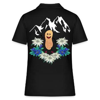 Autriche Suisse Montagnes Montagnes Gentiane Edelweiss - Polo Femme - noir - Dos - Ailine (174cm)