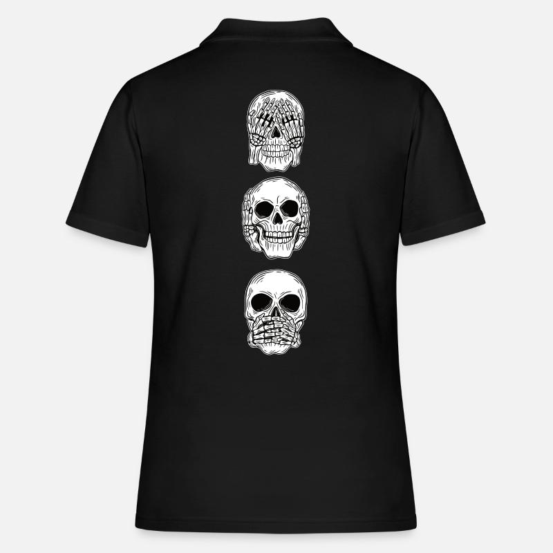 Don't see an evil skull - Women's Polo Shirt - black