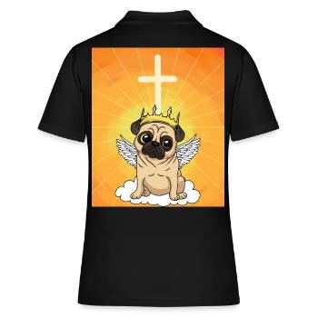 Heavenly Pug Life Dog Heaven Reincarnation - Polo Femme - noir - Dos - Ailine (174cm)