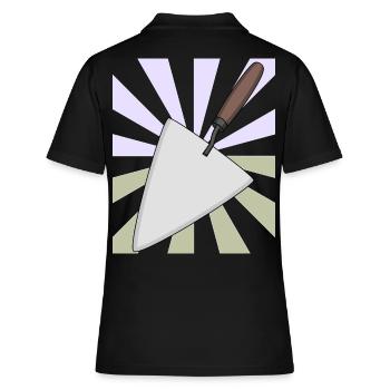 Cadeau de Noël Truelle de maçon Artisan Constructeur - Polo Femme - noir - Dos - Ailine (174cm)