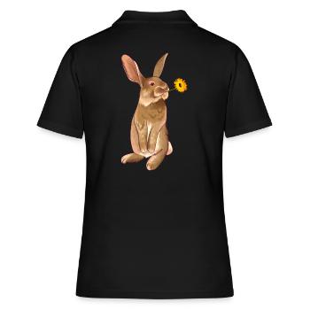 Lièvre des neiges animal sauvage - Polo Femme - noir - Dos - Ailine (174cm)