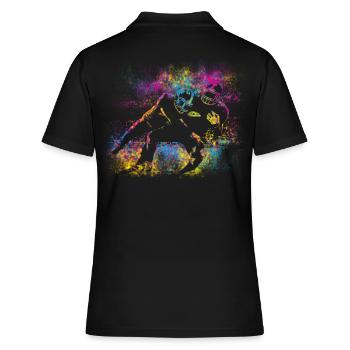 Couleurs de football - Polo Femme - noir - Dos - Ailine (174cm)