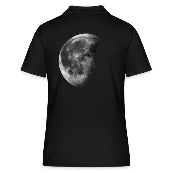 Moon / Crescent - Women's Polo Shirt - black - Back - Ailine (174cm)