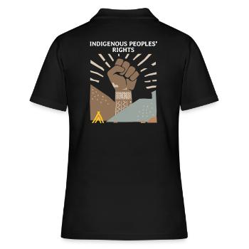Indians resistance indigenous people equality - Women's Polo Shirt - black - Back - Ailine (174cm)
