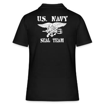 US Navy Seal Military, Équipe, Logo, Seals Marine - Polo Femme - noir - Dos - Ailine (174cm)