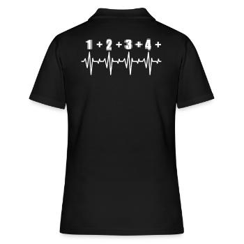 Percussion batteur cadeau de batteur - Polo Femme - noir - Dos - Ailine (174cm)