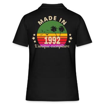 MADE IN L unique exemplaire 1992 - Polo Femme - noir - Dos - Ailine (174cm)