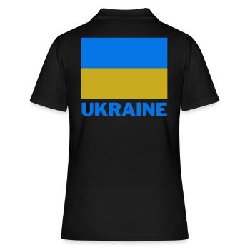 Ukraine design avec drapeau et couleurs nationales - Polo Femme - noir - Dos - Ailine (174cm)