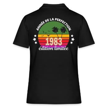 Année de la perfection édition limitée 1983 - Polo Femme - noir - Dos - Ailine (174cm)