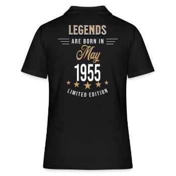 Legends are born in may 1955 - Polo Femme - noir - Dos - Ailine (174cm)
