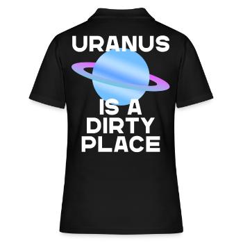 Uranus Conception d’espace humoristique Dicton - Polo Femme - noir - Dos - Ailine (174cm)