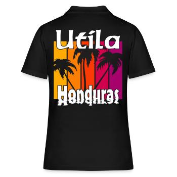 Utila, Honduras - Polo Femme - noir - Dos - Ailine (174cm)