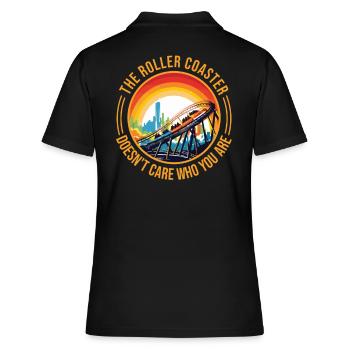 Freizeitparks Jahrmarkt Rummelplatz Spruch Kirmes - Frauen Polo Shirt - Schwarz - Hinten - Ailine (174cm)