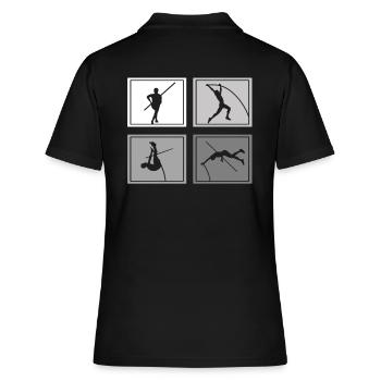 Athlète de saut à la perche Athlètes d’athlétisme Pôle d’athlète - Polo Femme - noir - Dos - Ailine (174cm)