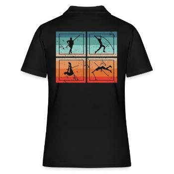 Athlète de saut à la perche Athlètes d’athlétisme Pôle d’athlète - Polo Femme - noir - Dos - Ailine (174cm)