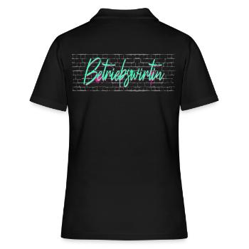 BWL Abschluss-Geschenk Betriebswirtin - Frauen Polo Shirt - Schwarz - Hinten - Ailine (174cm)