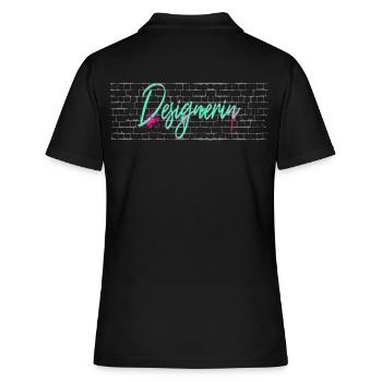 Illustrator Abschluss-Geschenk Designerin - Frauen Polo Shirt - Schwarz - Hinten - Ailine (174cm)