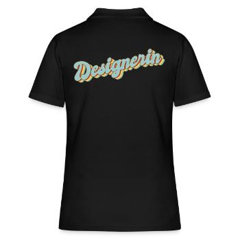 Illustrator Abschluss-Geschenk Designerin - Frauen Polo Shirt - Schwarz - Hinten - Ailine (174cm)