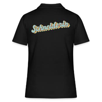 Schneidern Abschluss-Geschenk Textil-Schneiderin - Frauen Polo Shirt - Schwarz - Hinten - Ailine (174cm)