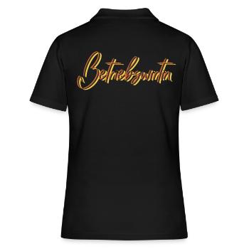 BWL Abschluss-Geschenk Betriebswirtin - Frauen Polo Shirt - Schwarz - Hinten - Ailine (174cm)