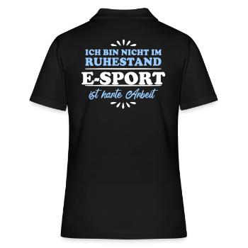 Retraite Retraité Retraité Esports - Polo Femme - noir - Dos - Ailine (174cm)