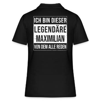 I'm this legendary for Maximilian - Women's Polo Shirt - black - Back - Ailine (174cm)