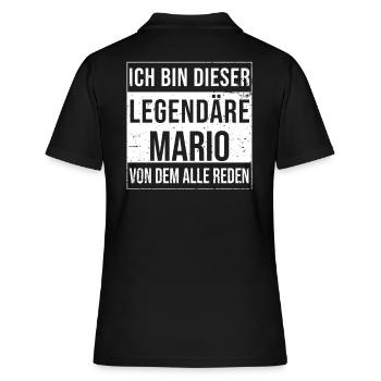 Ich bin dieser legendäre für Mario - Frauen Polo Shirt - Schwarz - Hinten - Ailine (174cm)