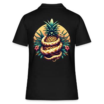 Python autour de l’ananas - Polo Femme - noir - Dos - Ailine (174cm)