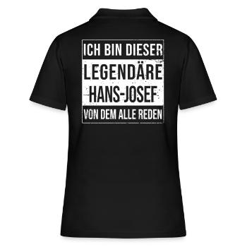I'm this legendary for Hans-Josef - Women's Polo Shirt - black - Back - Ailine (174cm)