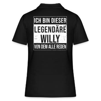 Ich bin dieser legendäre für Willy - Frauen Polo Shirt - Schwarz - Hinten - Ailine (174cm)