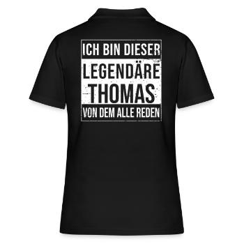 I'm that legendary for Thomas - Women's Polo Shirt - black - Back - Ailine (174cm)