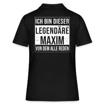 I'm this legendary for Maxim - Women's Polo Shirt - black - Back - Ailine (174cm)