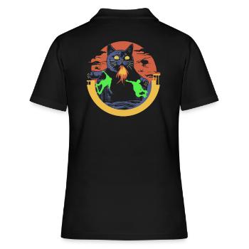 Skateboard Skater Rampe Skate Cats Skateboarder - Polo Femme - noir - Dos - Ailine (174cm)