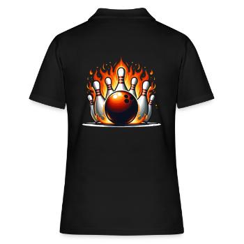 Boule de feu au bowling - Polo Femme - noir - Dos - Ailine (174cm)