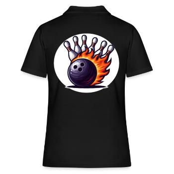 Boule de bowling en feu - Polo Femme - noir - Dos - Ailine (174cm)