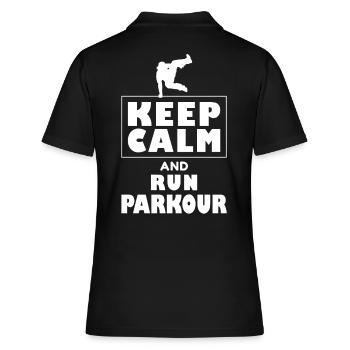Freerunning freerunner de parkour - Polo Femme - noir - Dos - Ailine (174cm)