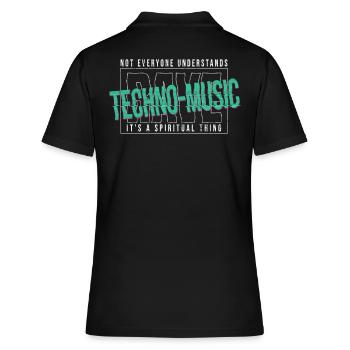 Hardcore Rave Music Raver, EDM, House Music - Polo Femme - noir - Dos - Ailine (174cm)