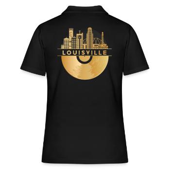 Disque vinyle Musique Skyline-USA-Louisville - Polo Femme - noir - Dos - Ailine (174cm)