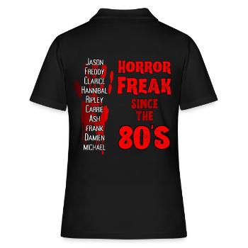 Gruselige Horror Freak T-Shirts und Kleidung, Horror Fan - Frauen Polo Shirt - Schwarz - Hinten - Ailine (174cm)