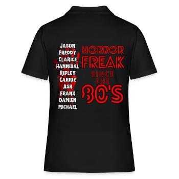 Retro Horror Freak Depuis les années 80, les fans d’horreur - Polo Femme - noir - Dos - Ailine (174cm)