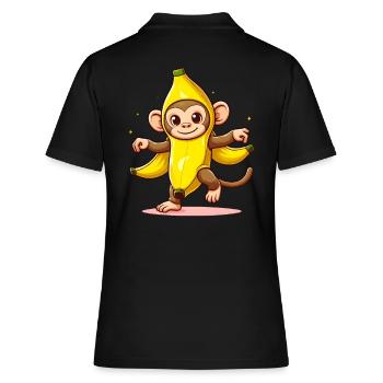 Banana Monkey - Women's Polo Shirt - black - Back - Ailine (174cm)
