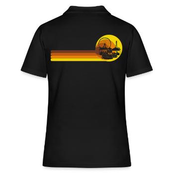 Bumper cars, amusement park, funfair, fairground - Women's Polo Shirt - black - Back - Ailine (174cm)