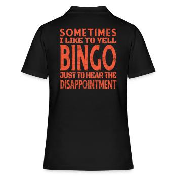 Bingo Joueur Bingo Jeu de Bingo Jeux de Bingo - Polo Femme - noir - Dos - Ailine (174cm)