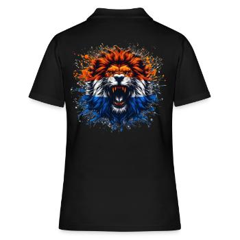 Maillots de la Hollande - NL Lion aux couleurs du drapeau - Polo Femme - noir - Dos - Ailine (174cm)