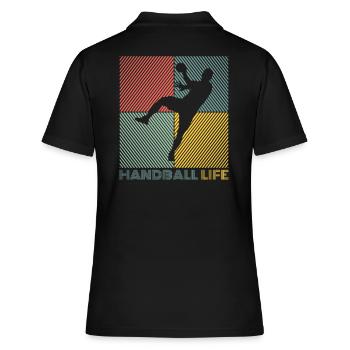 Handball Joueur Handball Ball, Handball Handball - Polo Femme - noir - Dos - Ailine (174cm)